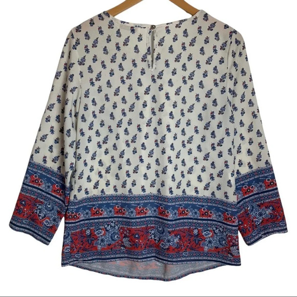 Luisa Made  In Italy Floral Paisley Blouse Size Large - Picture 2 of 11